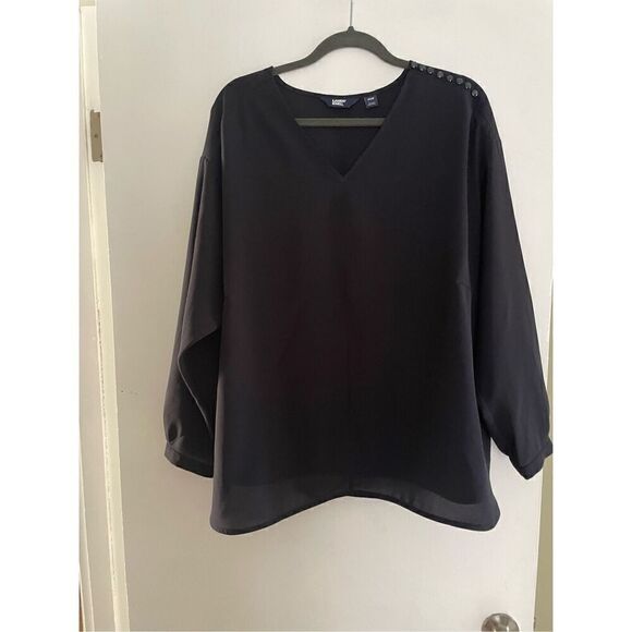 LENDS END BLACK BLOUSE - Picture 8 of 8